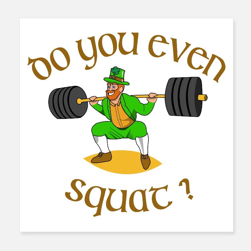 Leprechaun-Power Machst du niemanden. Poster 20x20 cm