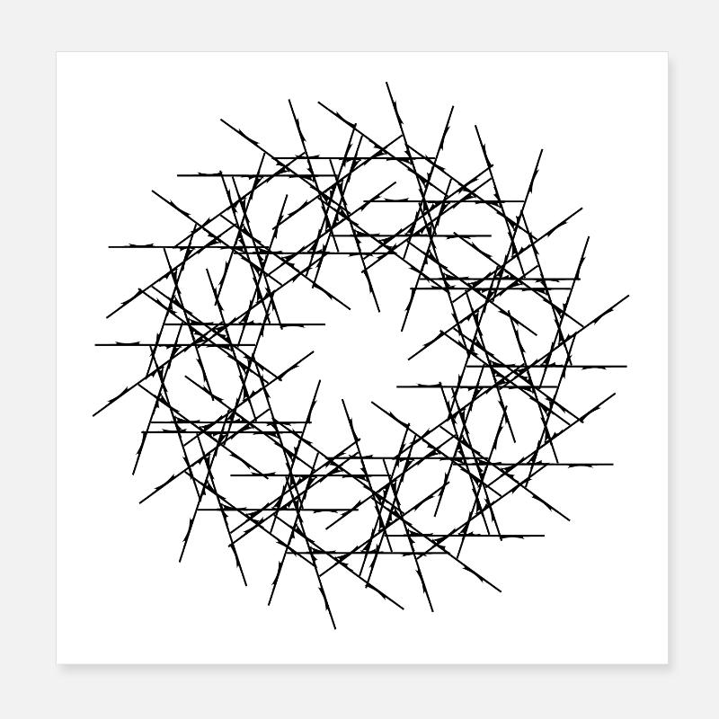 Strahlen KUNST | Braiding | Chain Poster 8" x 8" (20x20 cm)