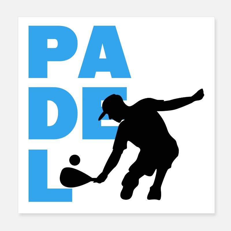 Padel Jeu Spiler Déclaration Balles Raquette Padel Poster 20 x 20 cm