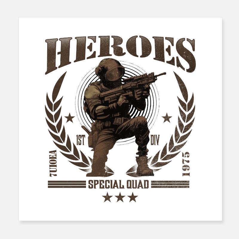 Militär, Armee, Soldat Poster 20x20 cm
