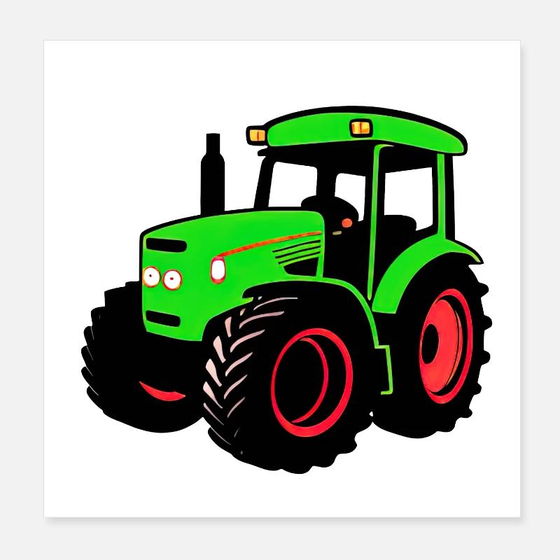 Traktor Poster 20x20 cm