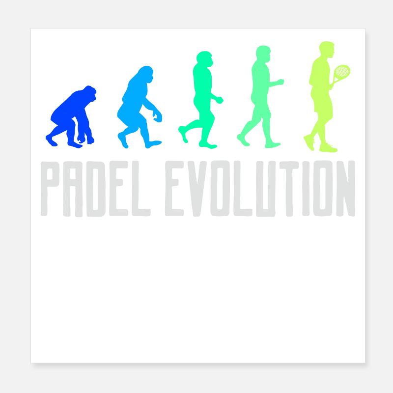Évolution du joueur Déclaration de jeu Padel Padel Poster 20 x 20 cm