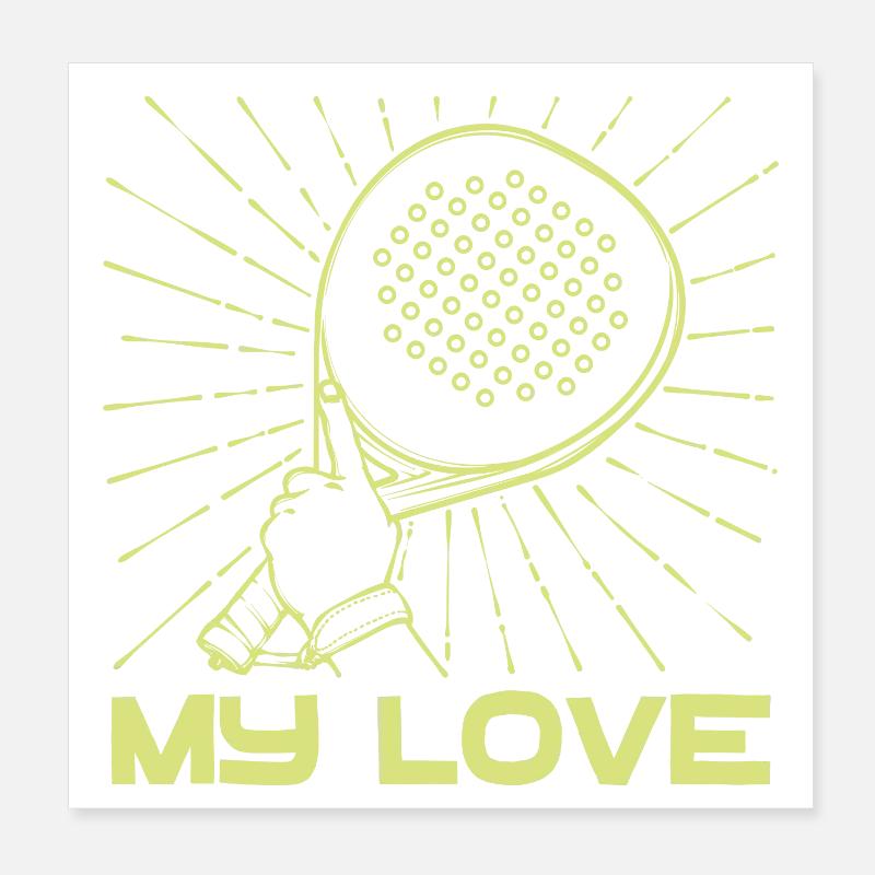 Spieler Racket Training Padel Turnier Statement Poster 20x20 cm