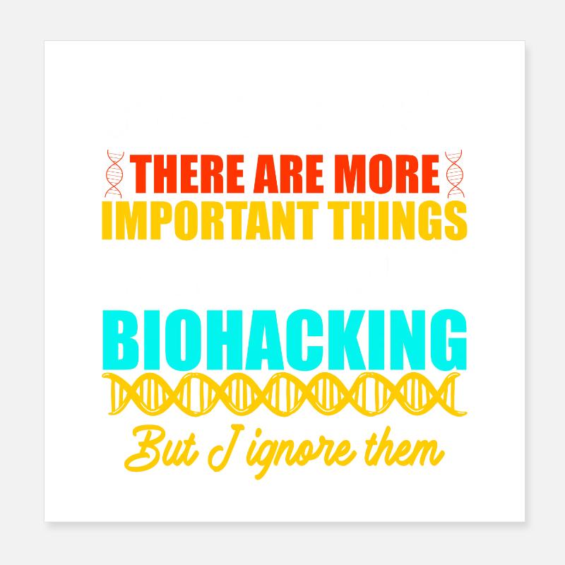 Biohacker Design Poster 8" x 8" (20x20 cm)