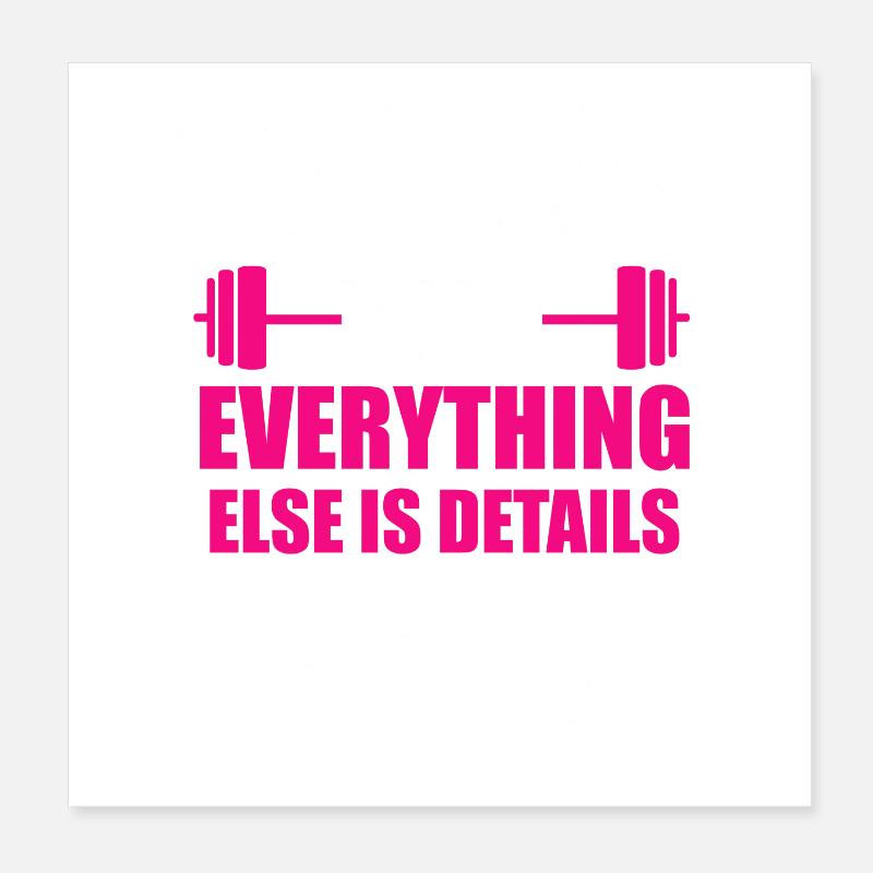 Burpees Is Life Everythink Else Is Details Poster 8" x 8" (20x20 cm)