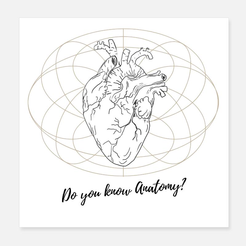 Herz trifft Geometrie Poster 20x20 cm