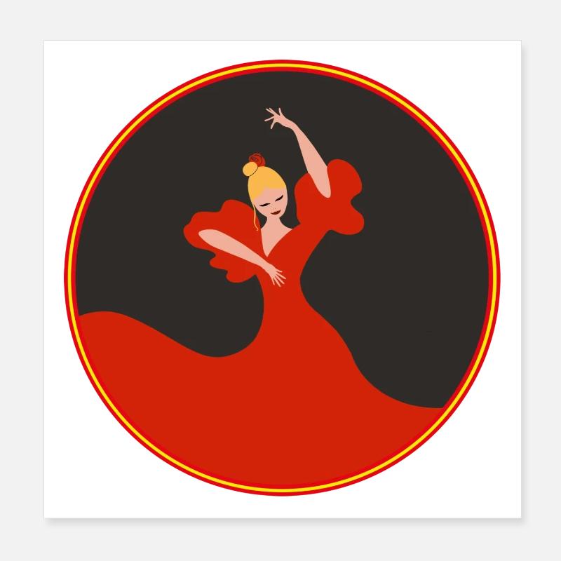 Danseur de flamenco 2 Poster 20 x 20 cm