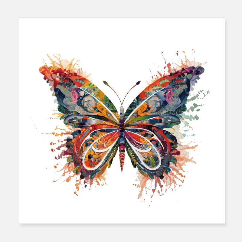 Papillon Poster 20 x 20 cm