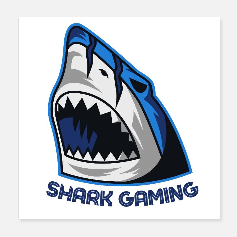 JEU DE REQUIN Poster 20 x 20 cm