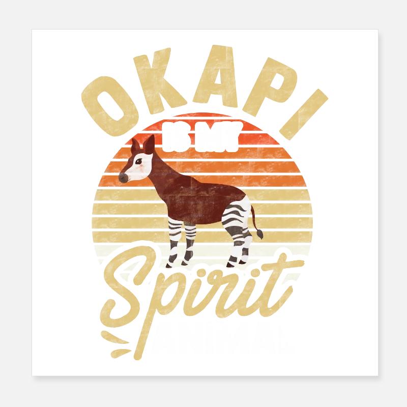 L'okapi est l'animal de mon âme Poster 20 x 20 cm