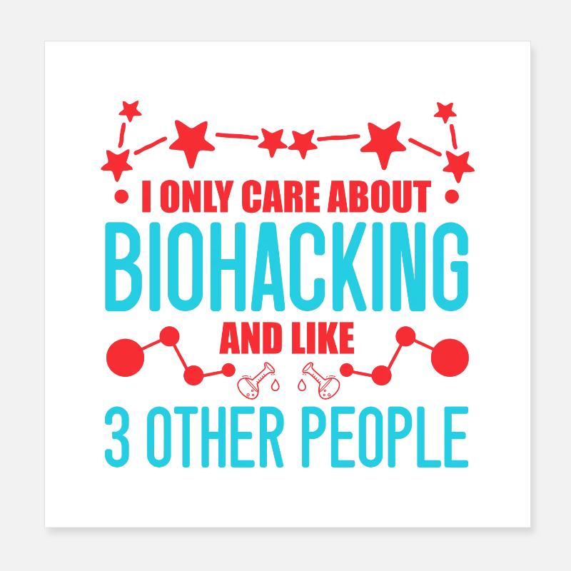 Fun biohacking design Poster 8" x 8" (20x20 cm)