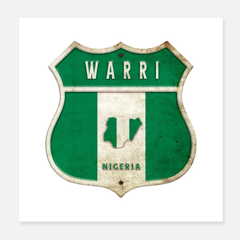 Design du drapeau du Nigéria de Warri Poster 20 x 20 cm