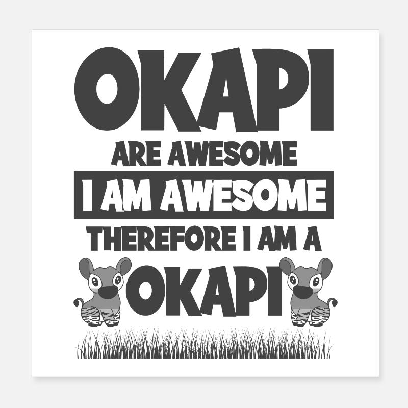 Okapi Design Poster 20x20 cm
