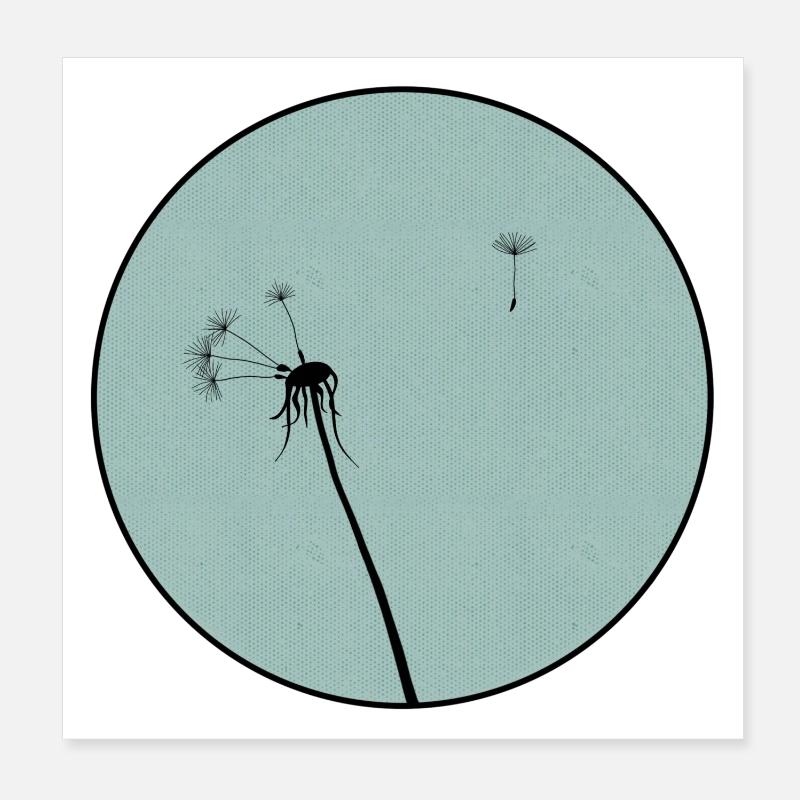 Dandelion Poster 8" x 8" (20x20 cm)