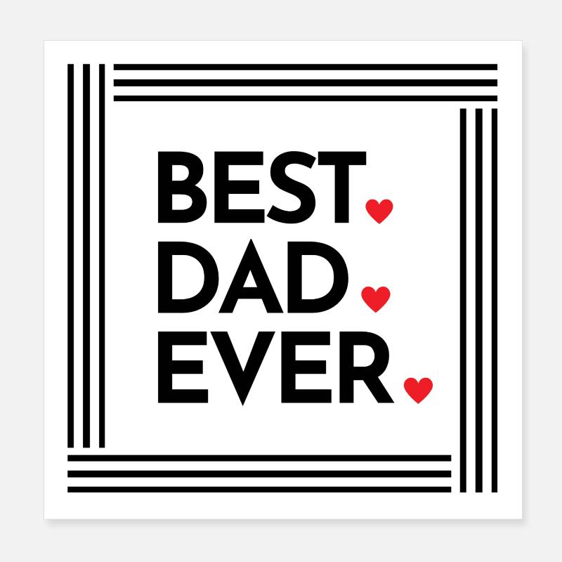Geschenk Vatertag - Papa ist der Beste / Männertag Poster 20x20 cm