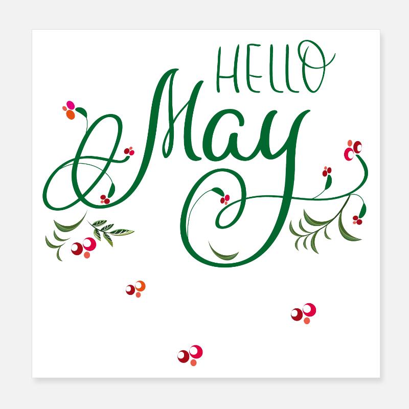 Mai, Monat, Frühling Poster 20x20 cm