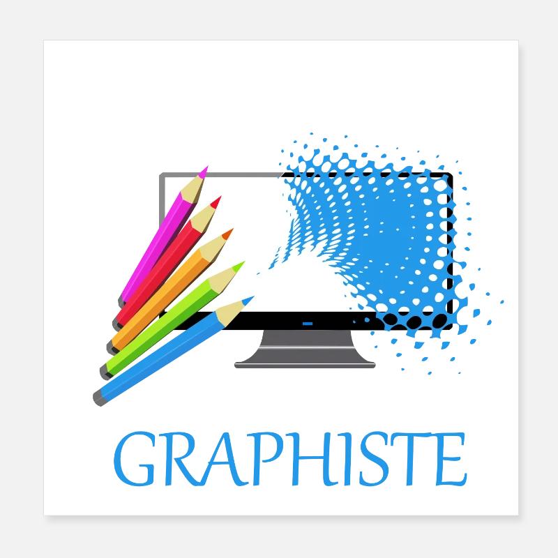 Graphic artist Poster 8" x 8" (20x20 cm)