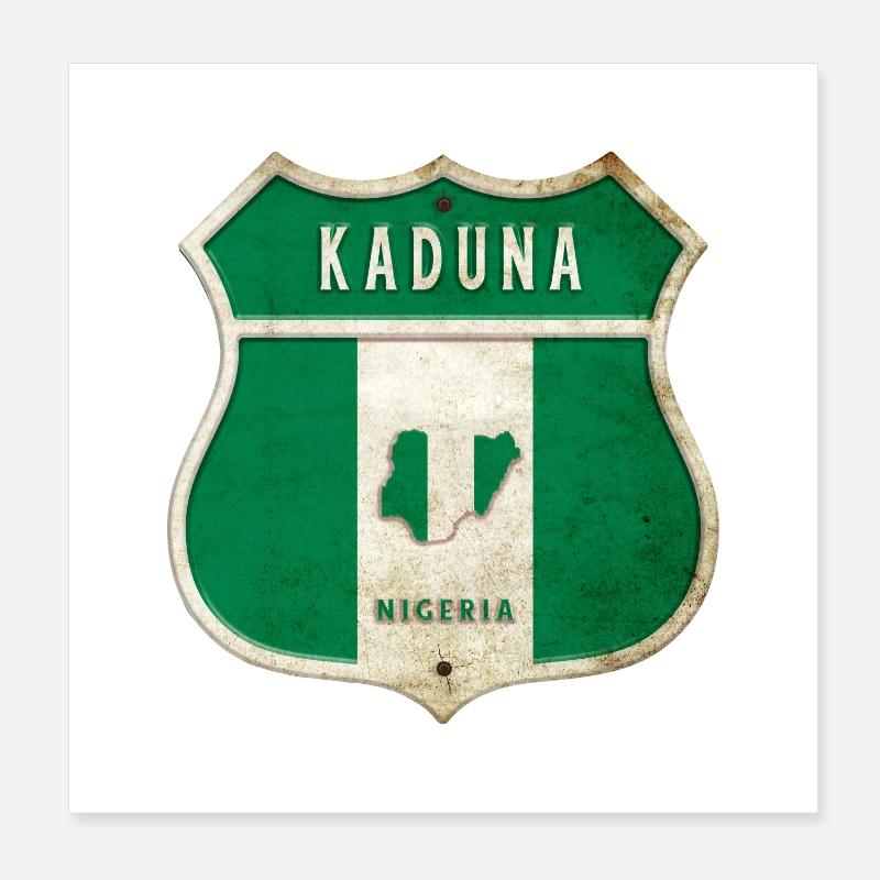 Design du drapeau du Nigeria de Kaduna Poster 20 x 20 cm