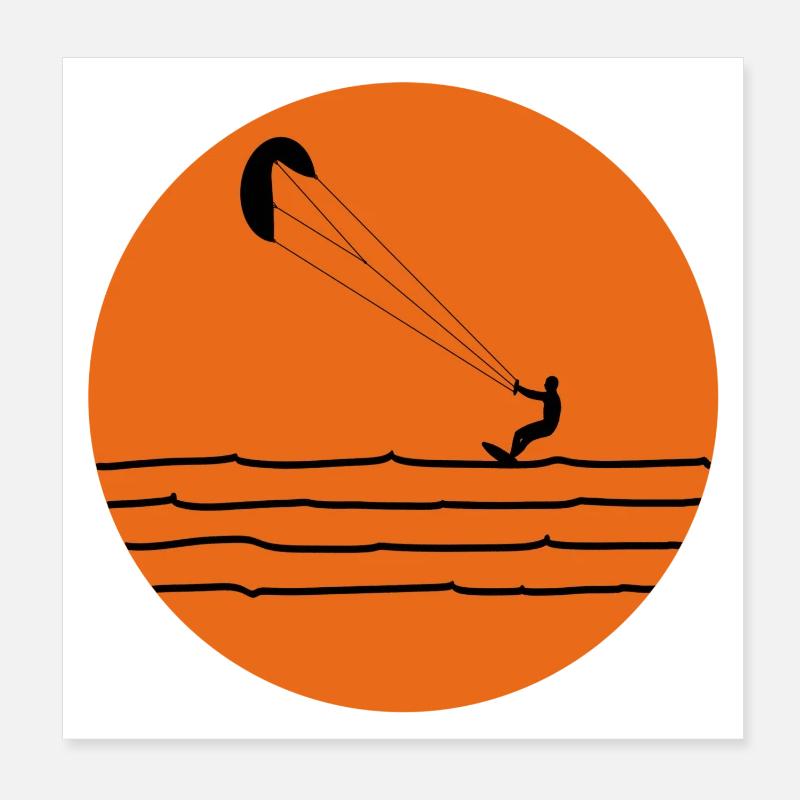 Kitesurf Poster 20 x 20 cm