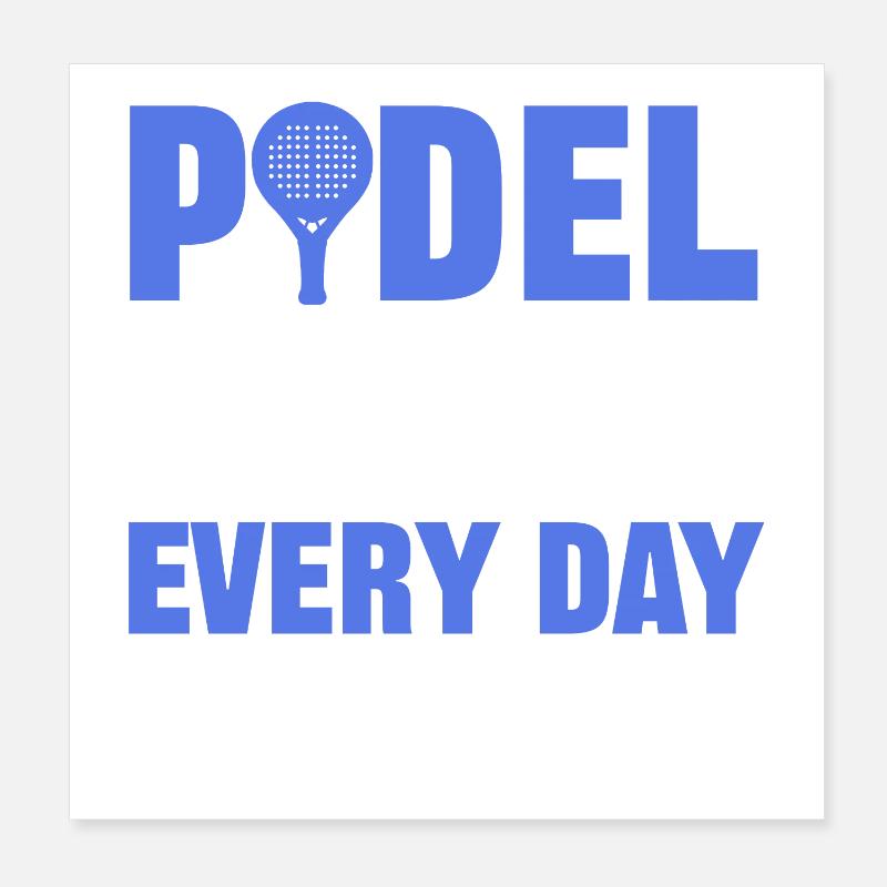 Padel Sport Tennis Player Statement Racket Poster 8" x 8" (20x20 cm)