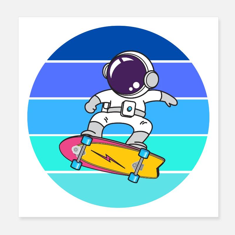 astronaute, space, cosmonaute Poster 20 x 20 cm