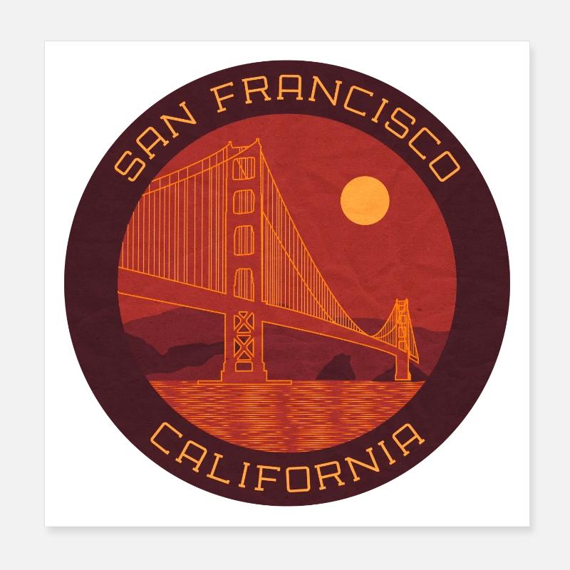 San Francisco | Golden Gate Bridge Poster 20x20 cm
