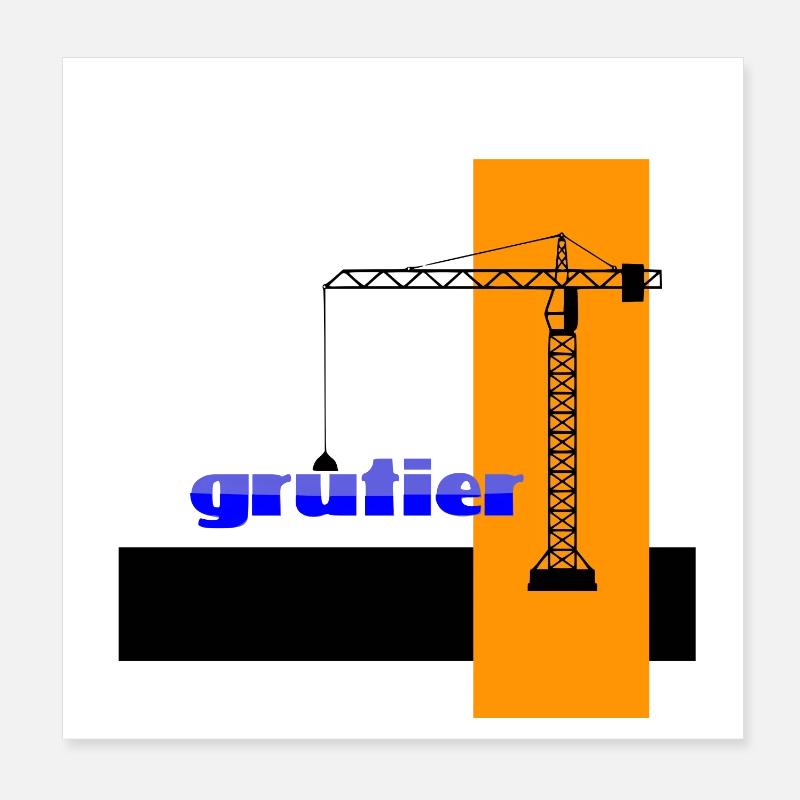 Crane operator Poster 8" x 8" (20x20 cm)
