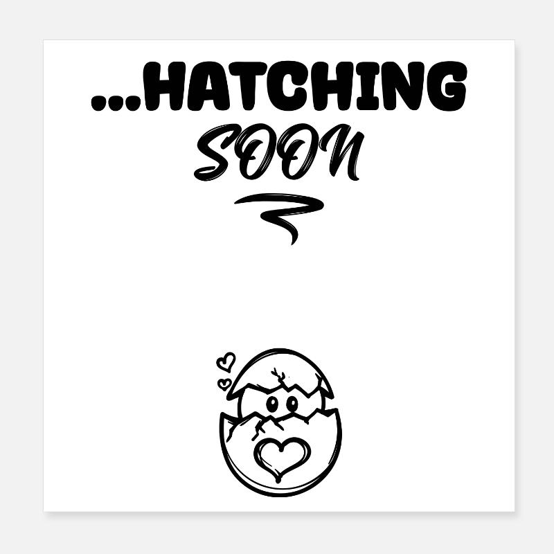 Baby Baby Bump Statement Grossesse Enceinte - Poster 20 x 20 cm - blanc