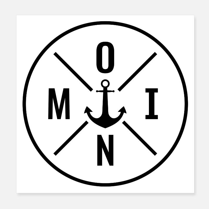 Moin - Poster 20x20 cm - Weiß