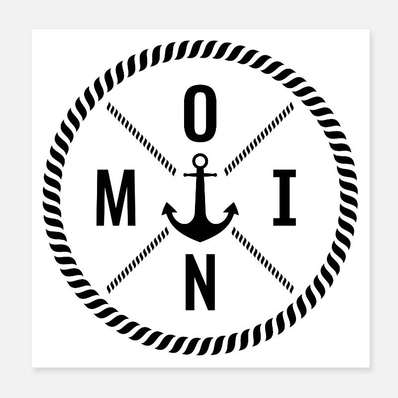 Moin - Poster 20x20 cm - Weiß