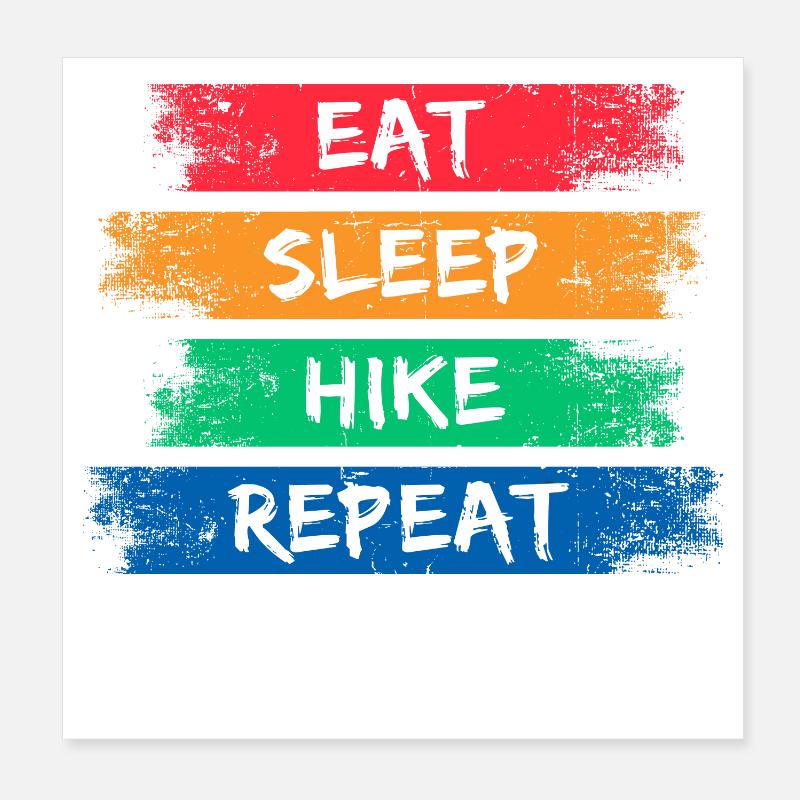 Bergwandern Wanderung Statement Wandern Wanderer Poster 20x20 cm