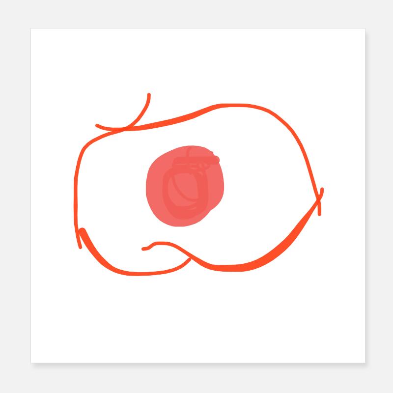 Œil artificiel rouge Poster 20 x 20 cm