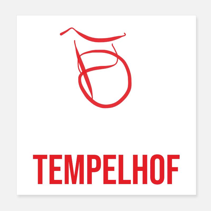 Berlin Tempelhof Souvenir Poster 20 x 20 cm