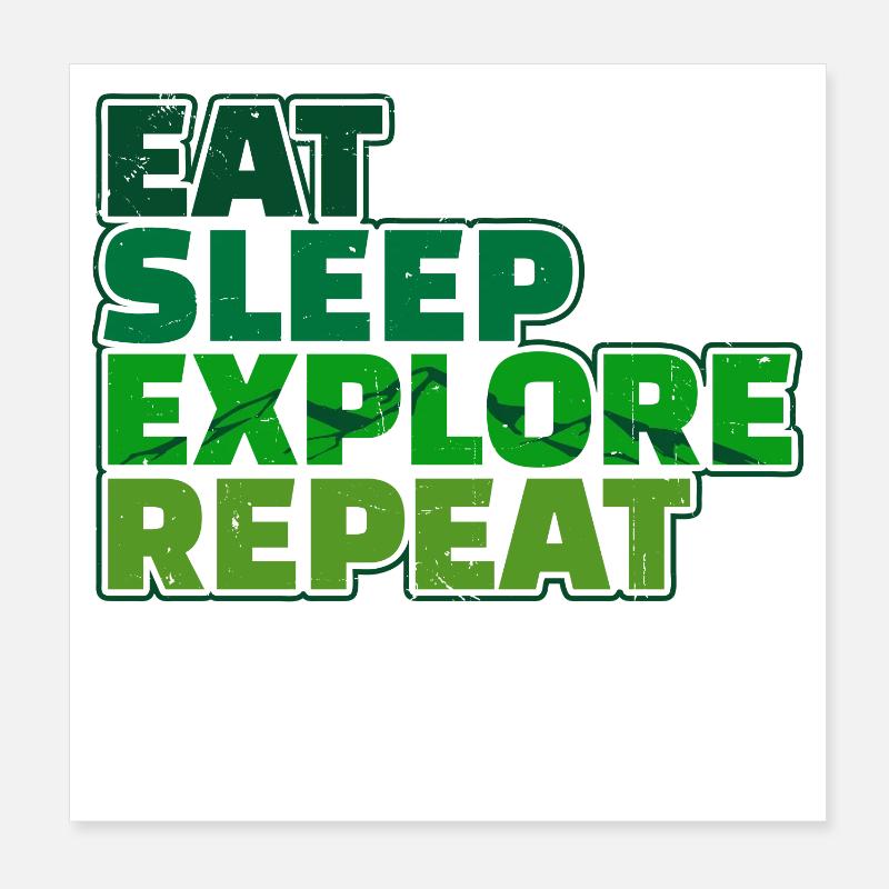 Wandern Bergsteigen Statement Wanderer Wanderwege Poster 20x20 cm