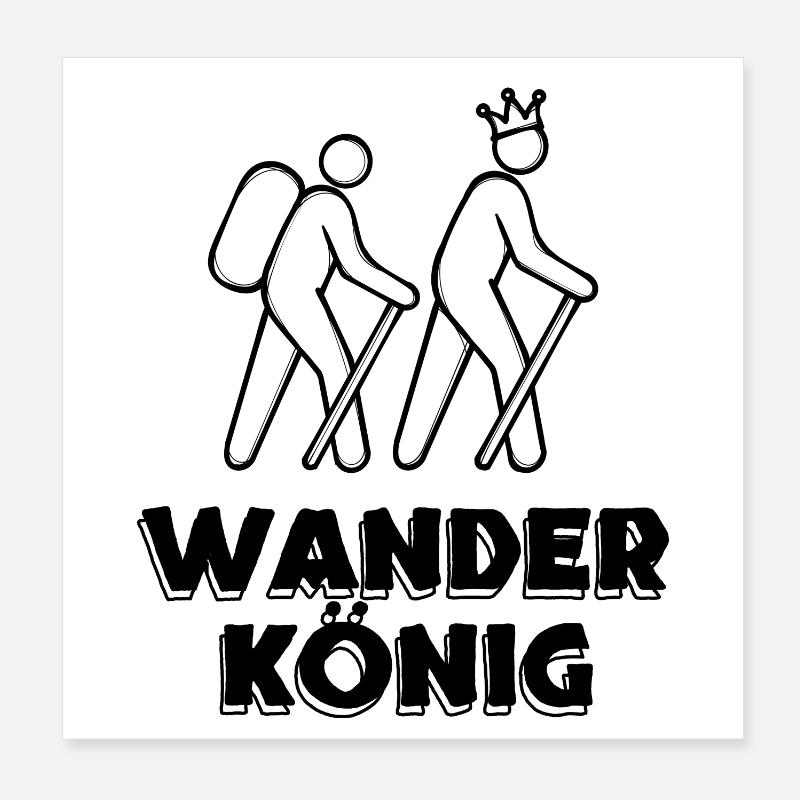 Klettersteig Wandern Wanderer Wanderwege Statement Poster 20x20 cm