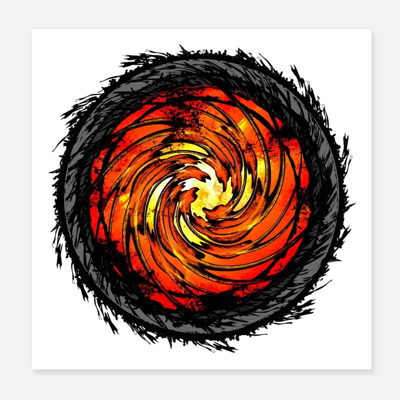 Conception de couleur d’ouragan ardent Poster 20 x 20 cm