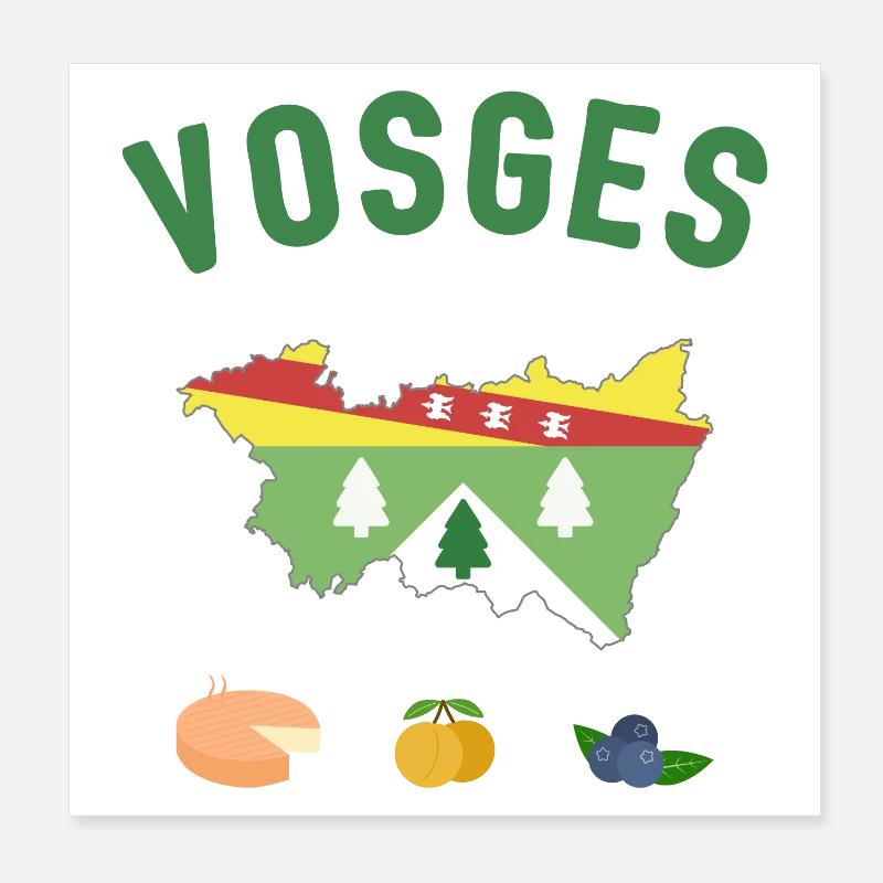 Vosges Poster 20 x 20 cm