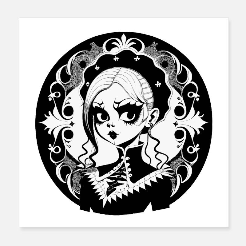 Gothic Hexe, Goth Hexerei Poster 20x20 cm