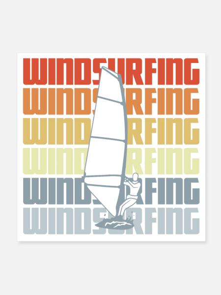 Vintage Windsurfing - Poster 8" x 8" (20x20 cm) - white - Front