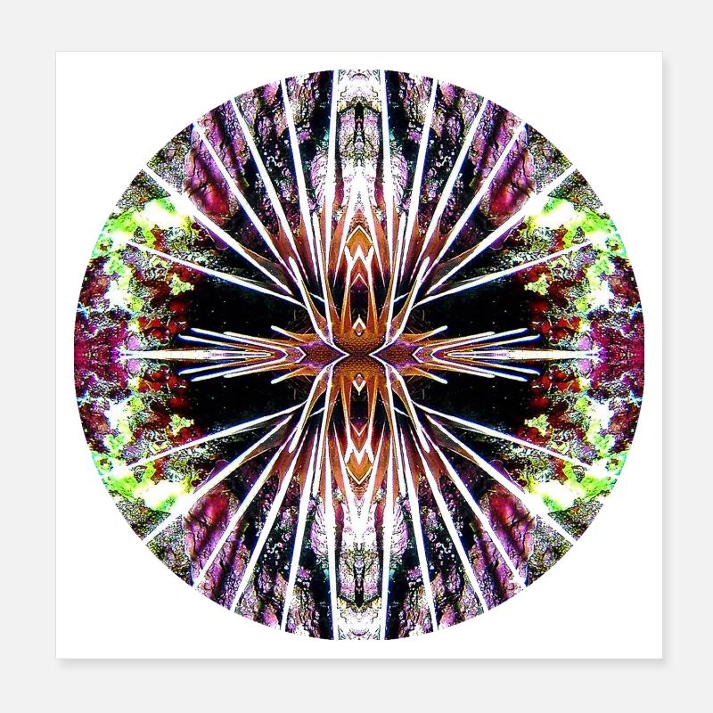 Nature Mandala Underwater, Lionfish Poster 8" x 8" (20x20 cm)