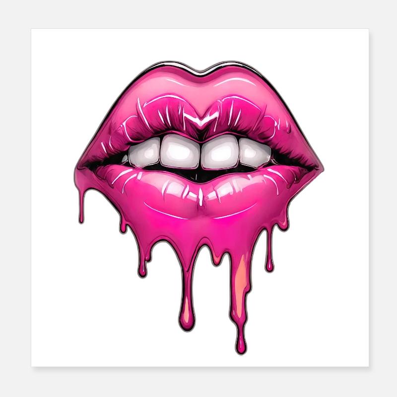 Lips Poster 8" x 8" (20x20 cm)