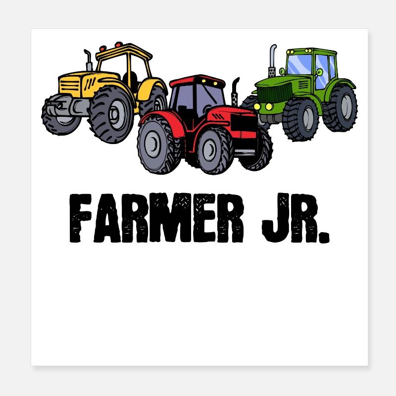 Traktor Statement Jungbauer Feld Bauernhof Farmer Poster 20x20 cm