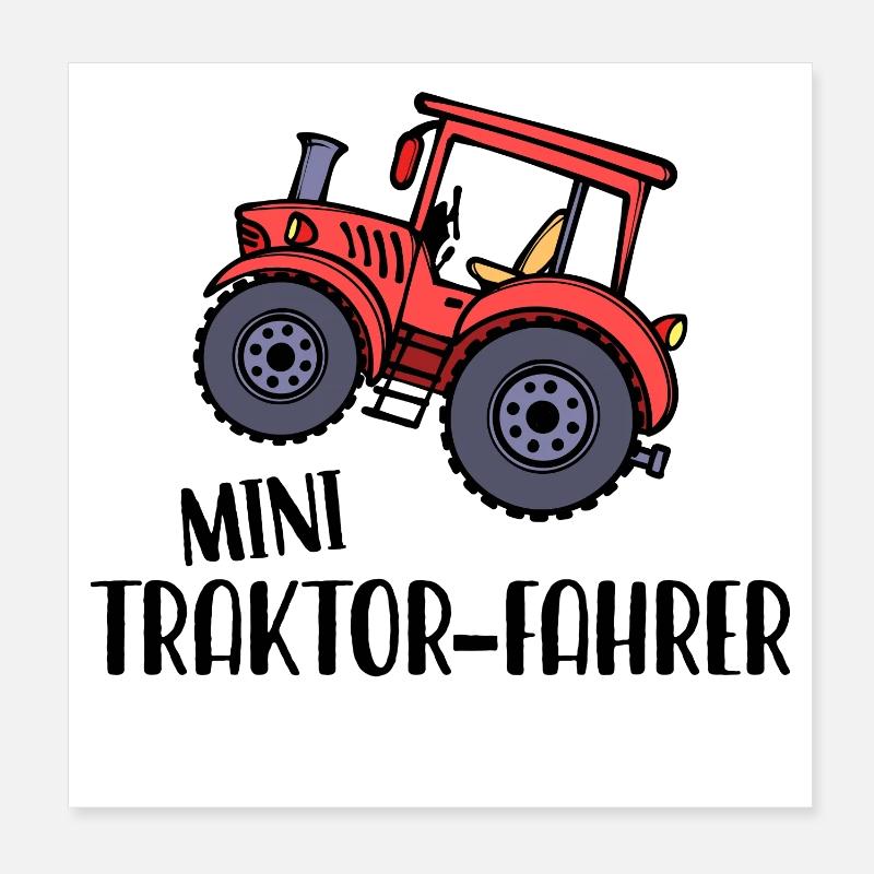 Traktor Statement Landwirt Kraftfahrzeug Jungbauer Poster 20x20 cm