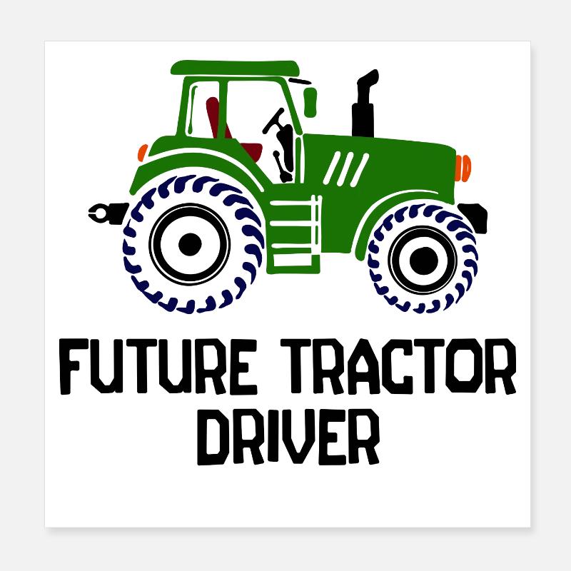 Nutzfahrzeug Traktor Statement Landwirtschaft Feld Poster 20x20 cm