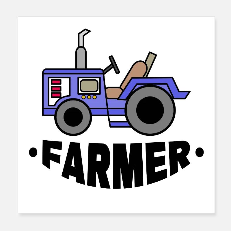 Landwirt Spruch Ackerbau Traktor Kraftfahrzeug Poster 20x20 cm