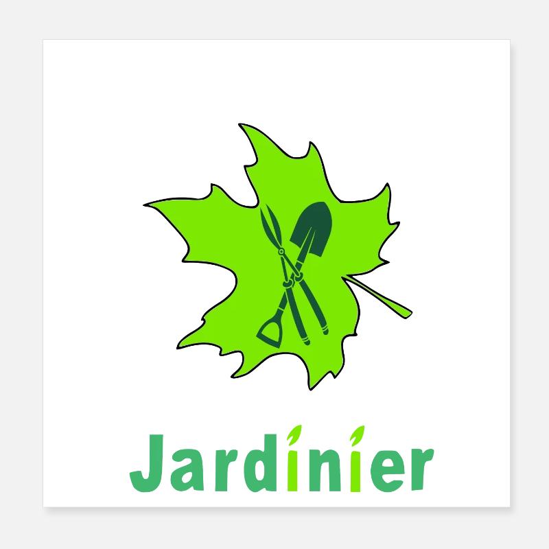 Jardinier Poster 20 x 20 cm