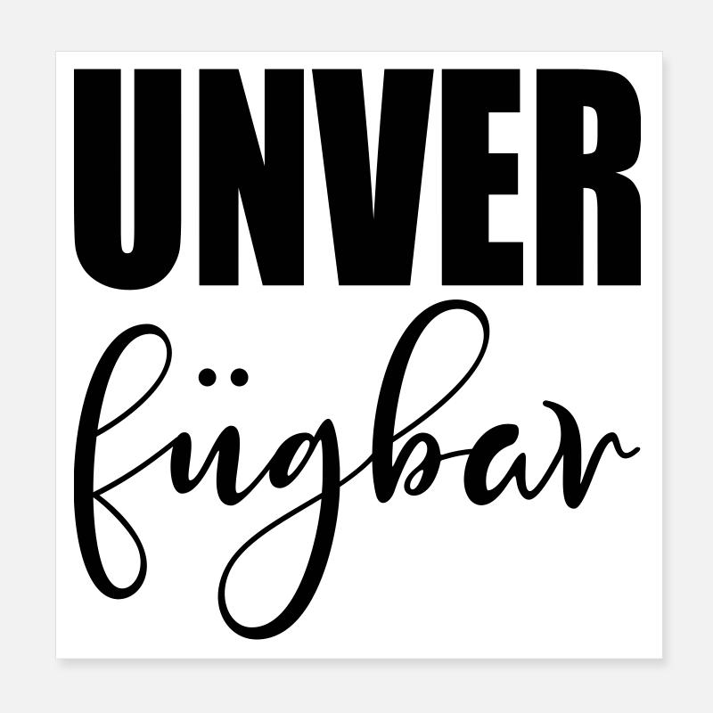 SCHRIFTZUG UNVERFÜGBAR - STATUS Poster 20x20 cm