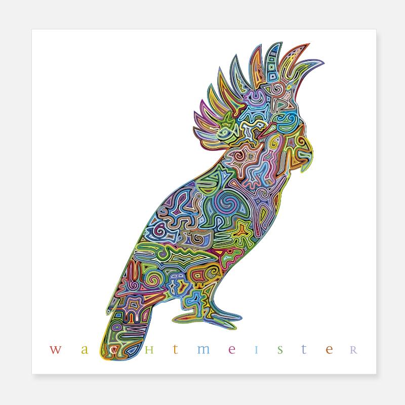 Rainforest bird Poster 8" x 8" (20x20 cm)