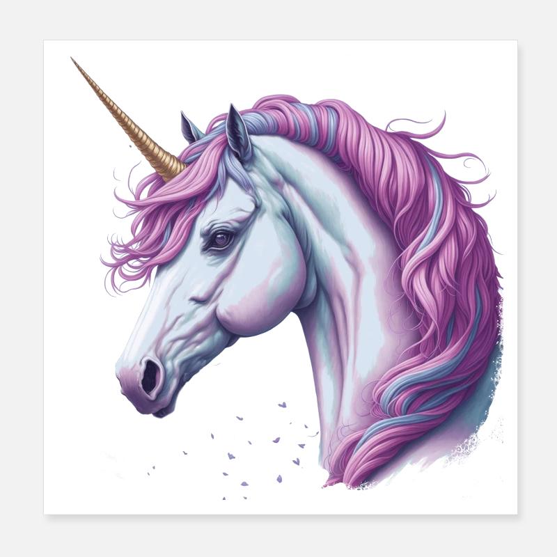 Einhorn Poster 20x20 cm