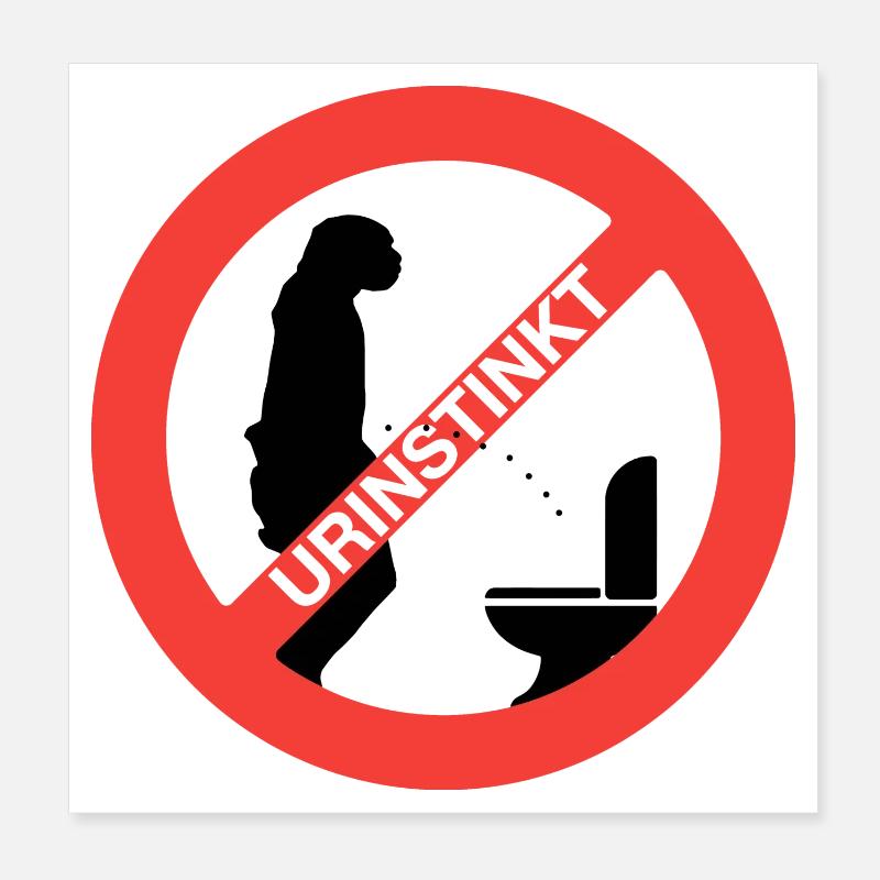 Urinstinkt - Poster 20x20 cm - Weiß